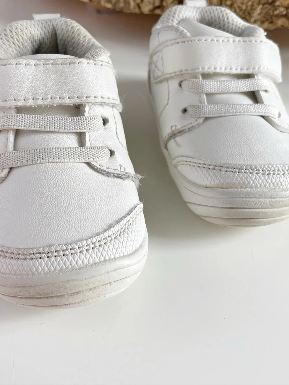 Stride Rite White Palmer First Walker Shoes | Size 3